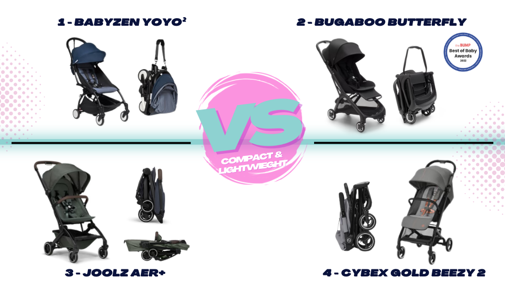 Babyzen Yoyo 3 vs. Bugaboo Butterfly vs. Joolz Aer vs. Cybex Beezy 2 Swaddles Baby
