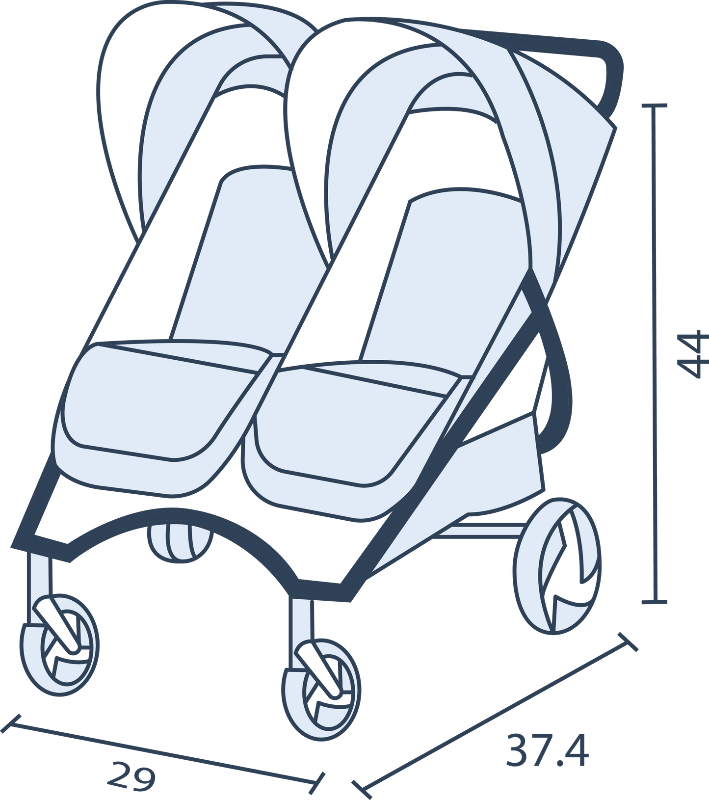 Valco Baby Duo Trend Double Stroller Sport Edition
