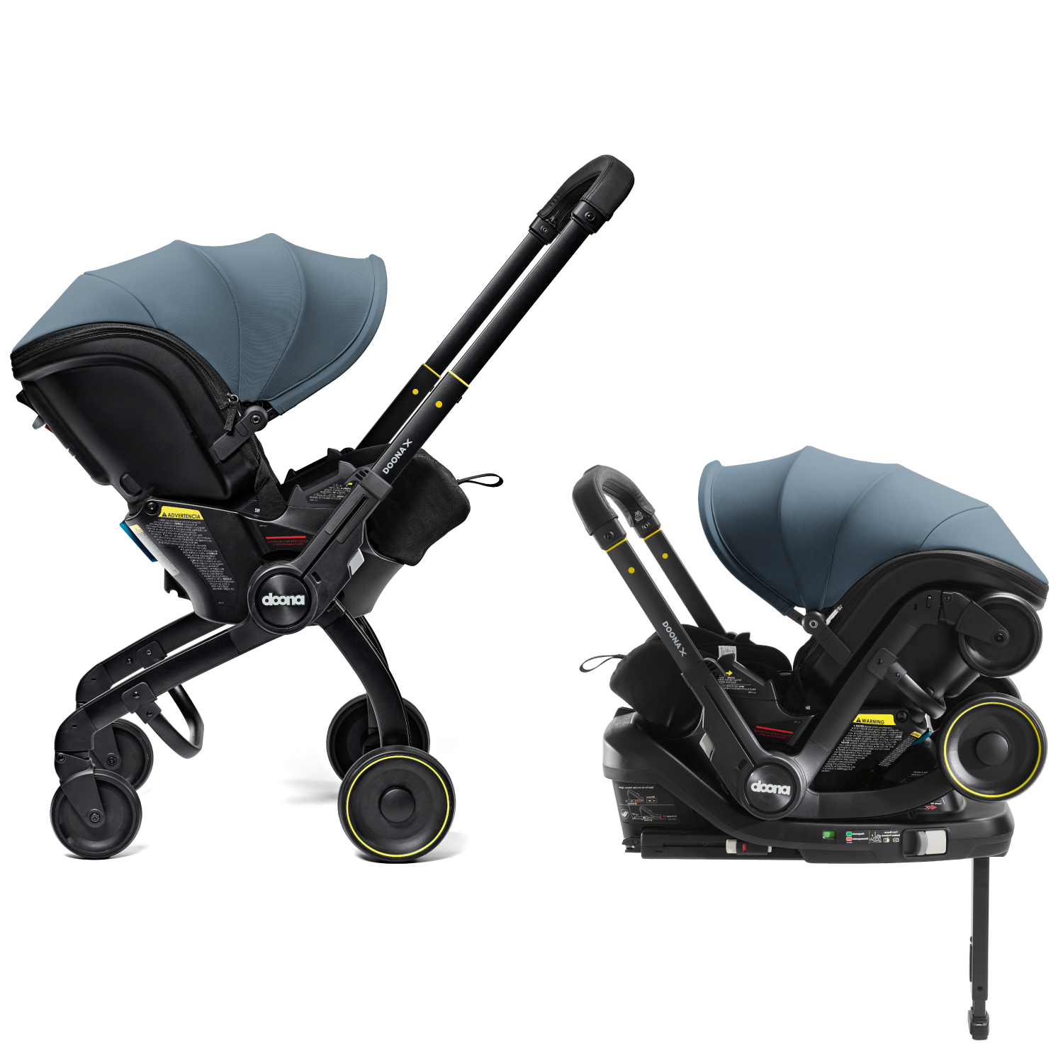 Doona X Infant Car Seat Stroller & Latch Base, Ocean Blue