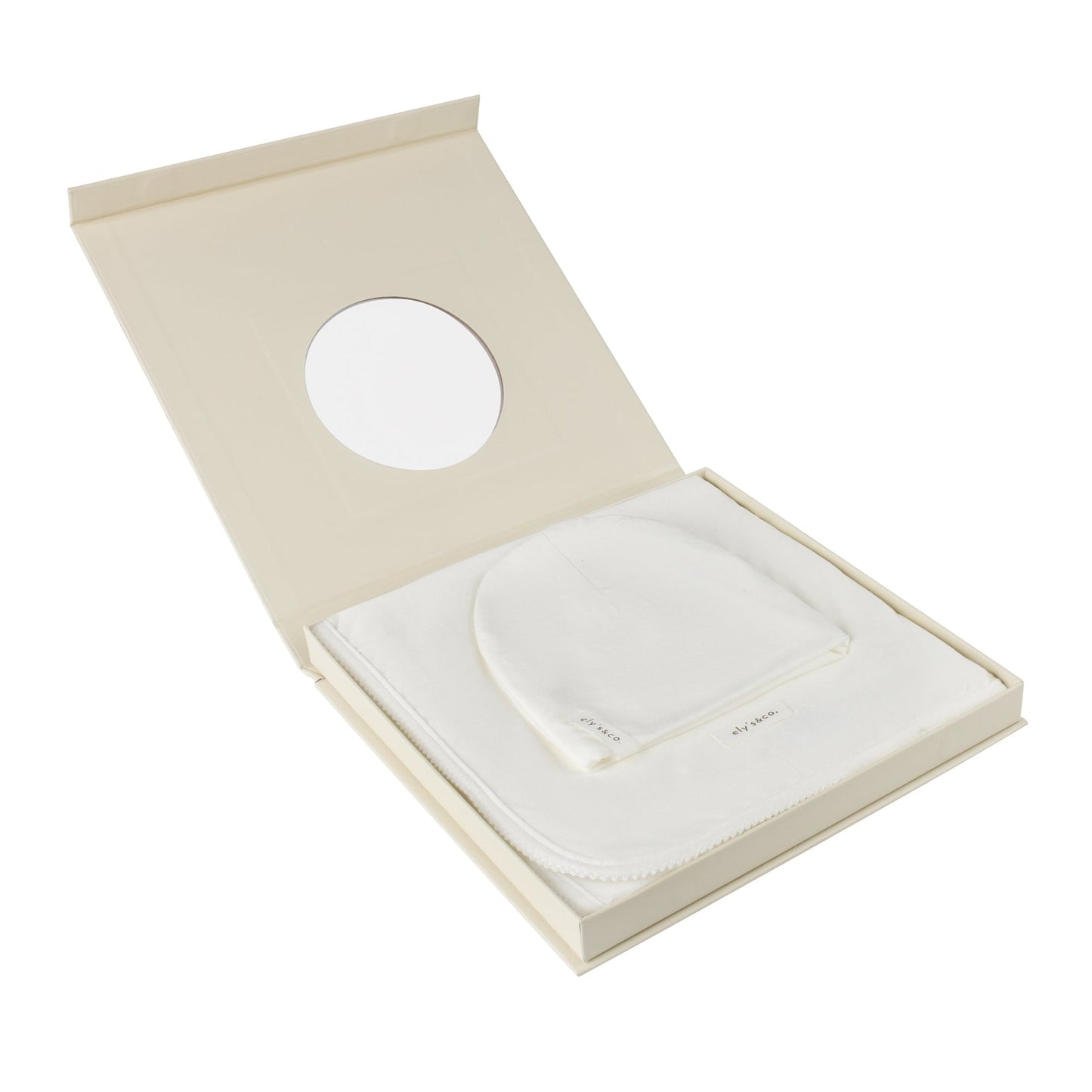 Ely's & Co. Modal Swaddle Blanket and Beanie Hat Gift Set