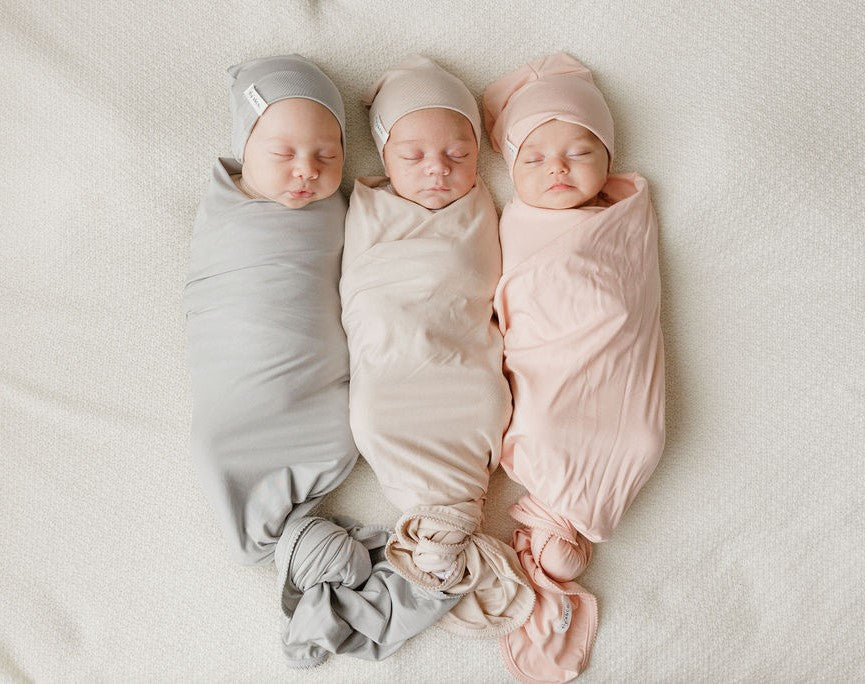 Ely's & Co. Modal Swaddle Blanket and Beanie Hat Gift Set
