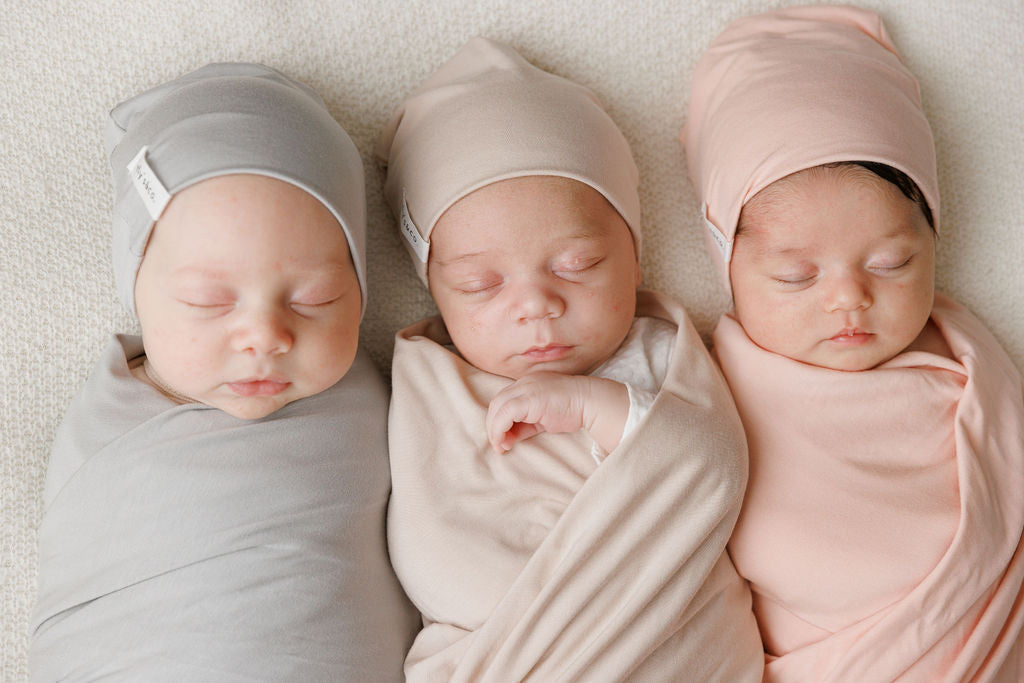 Ely's & Co. Modal Swaddle Blanket and Beanie Hat Gift Set