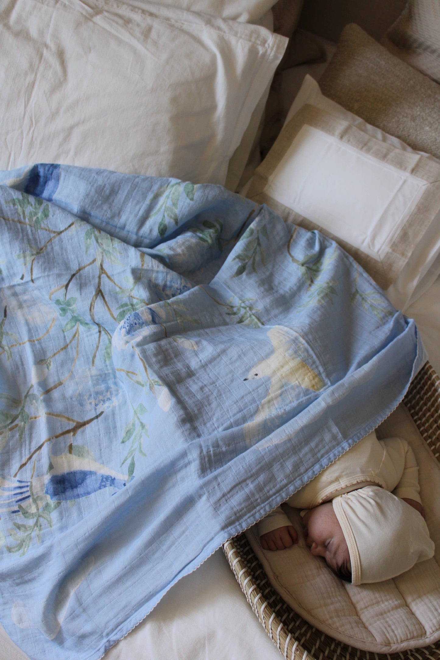 Little Threads The Dove Muslin Blanket