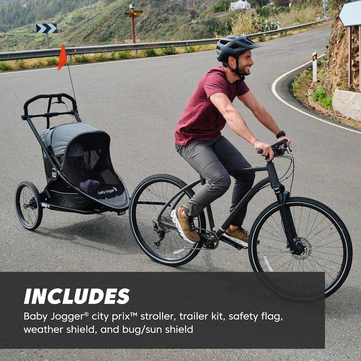 Baby Jogger City Prix Jogger x Bike Trailer