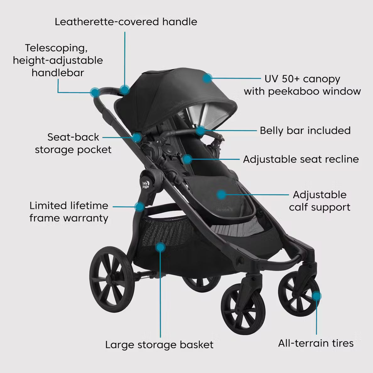 Baby Jogger City Select 2 Travel System + Infant Essentials Bundle | Eco Collection