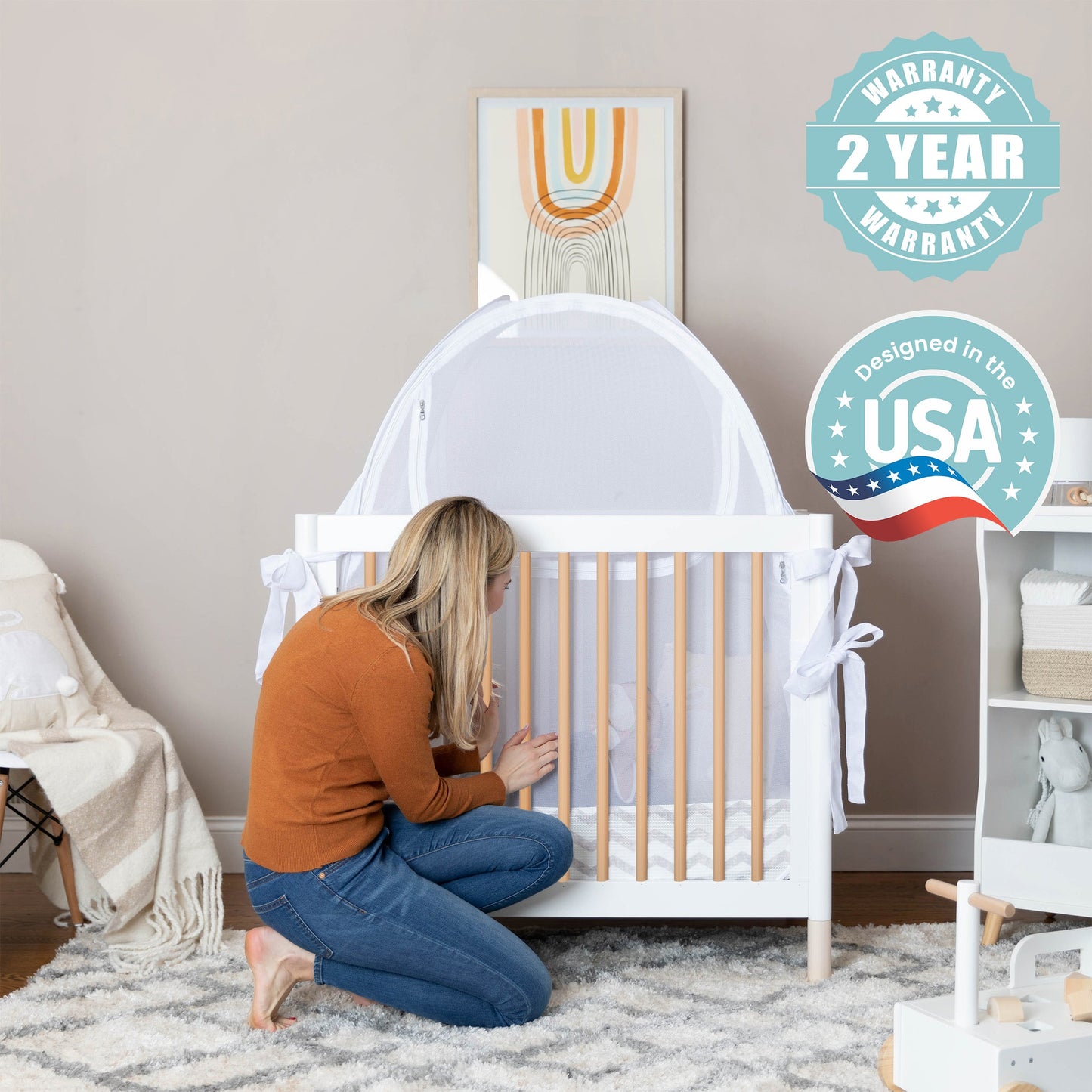 Pro Baby Safety Premium Mesh Mini Crib Tent