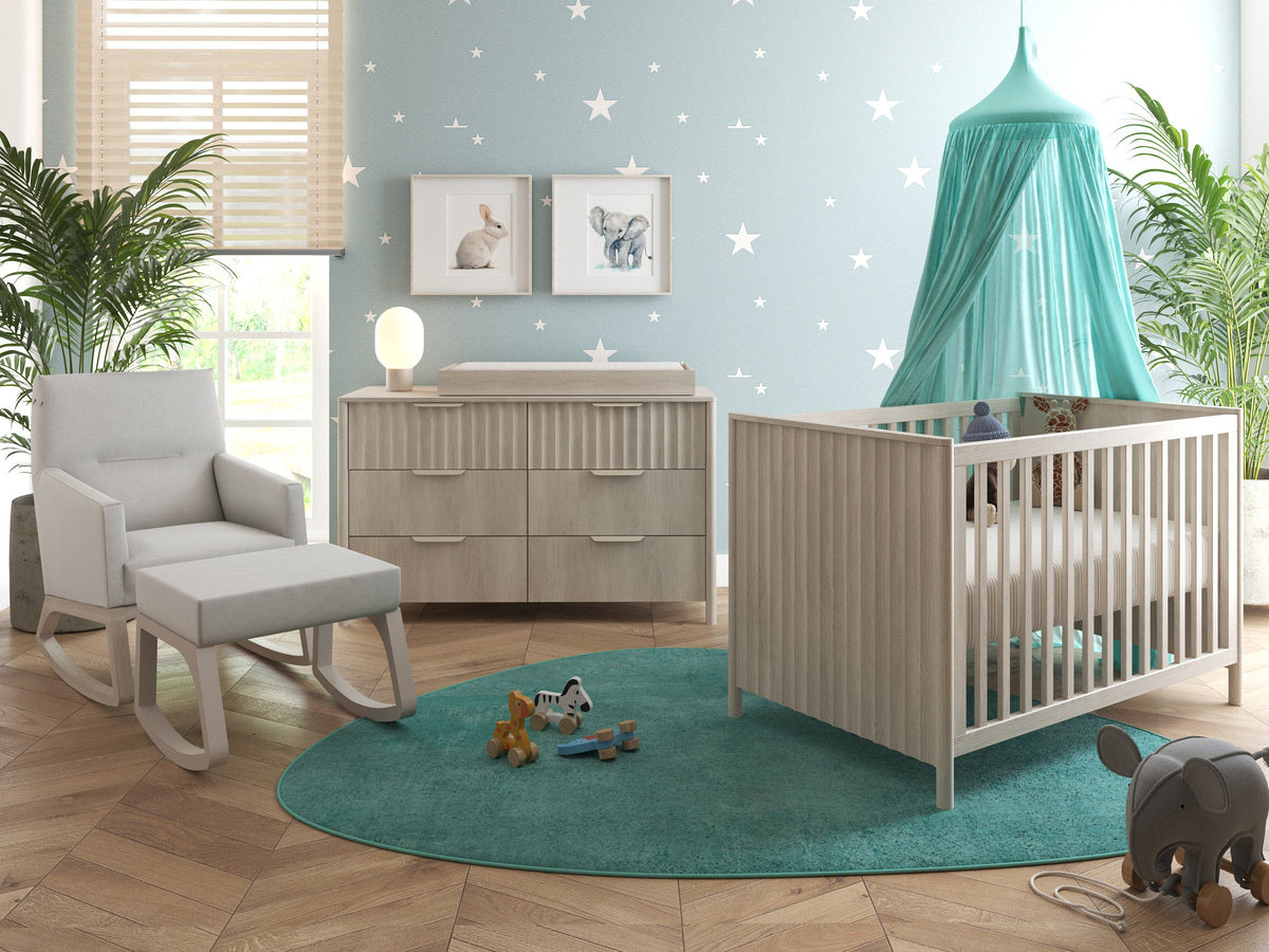 Moonlit Crescent Collection 6-Drawer Dresser + Changer