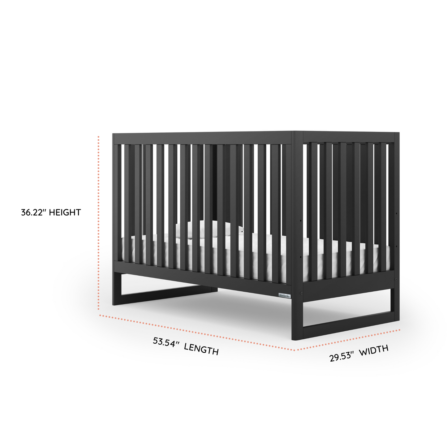dadada Austin 3-in-1 Convertible Crib
