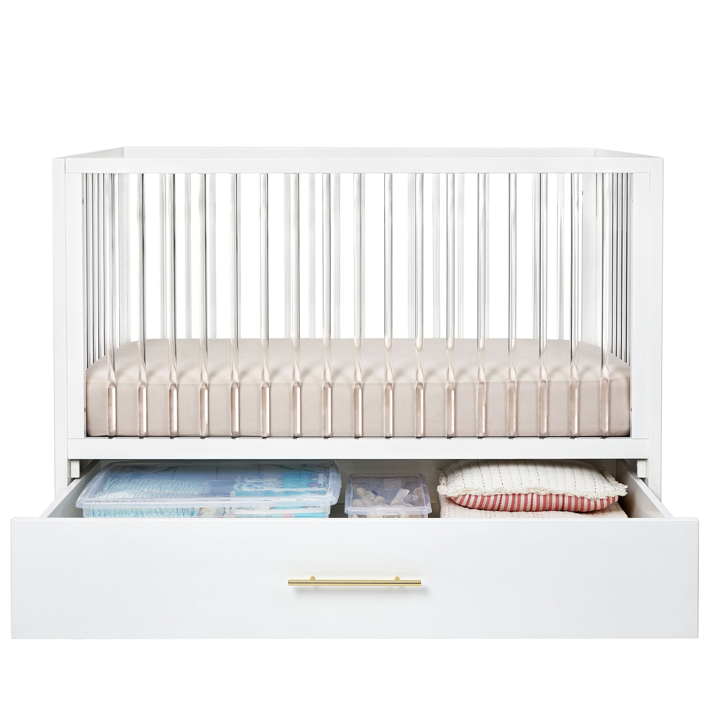 HushCrib 3-in-1 Convertible Crib With Trundle