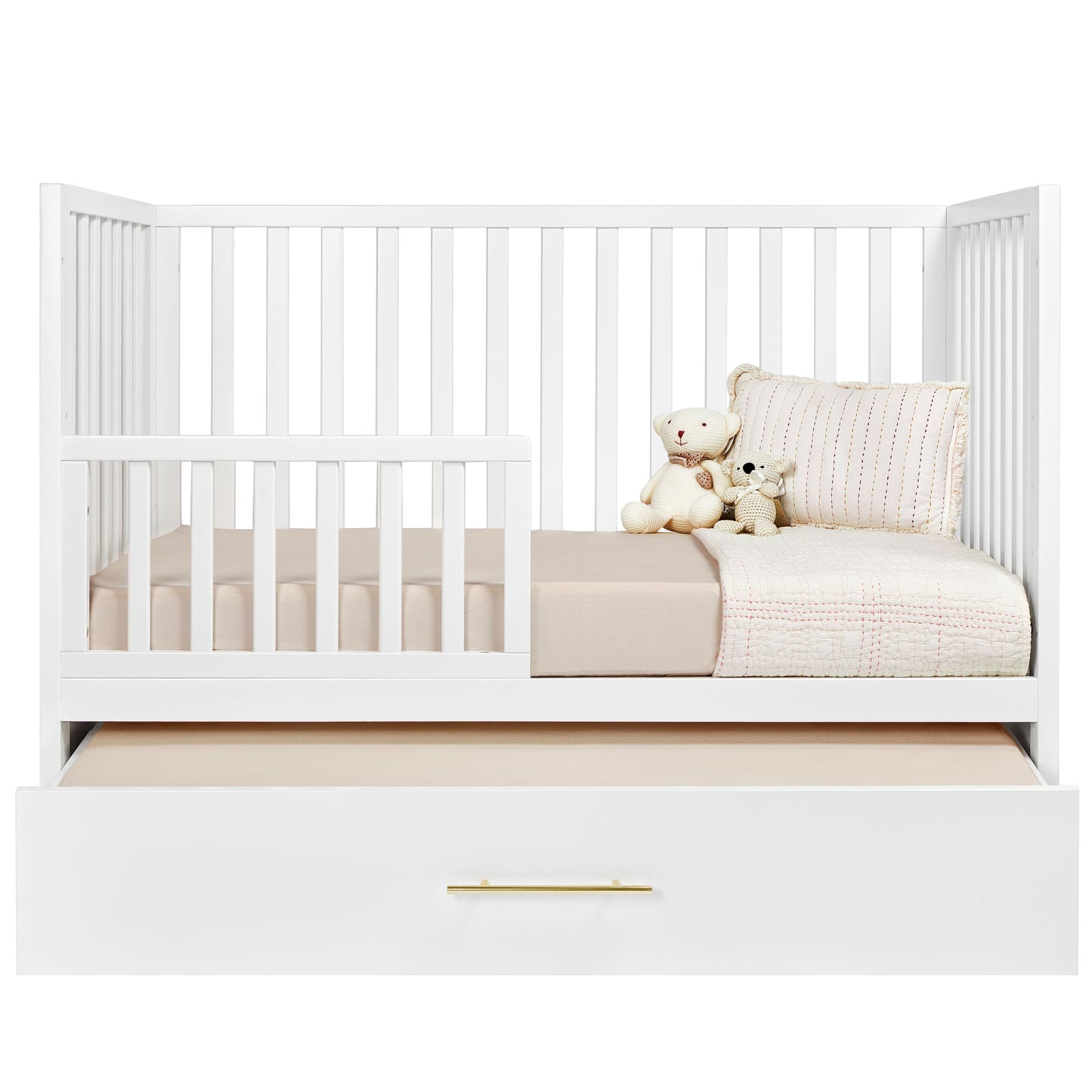 HushCrib 3-in-1 Convertible Crib With Trundle