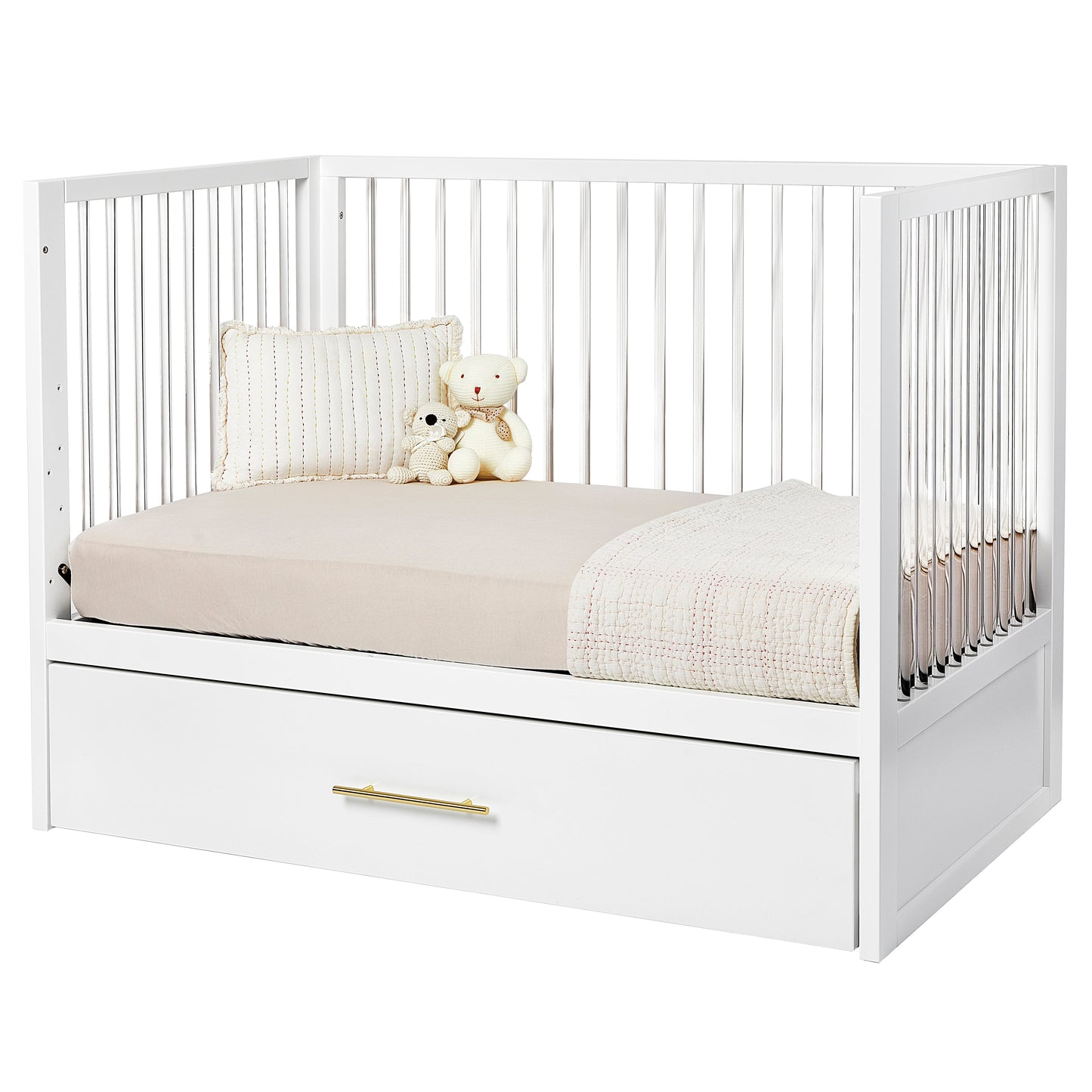 HushCrib 3-in-1 Convertible Crib With Trundle