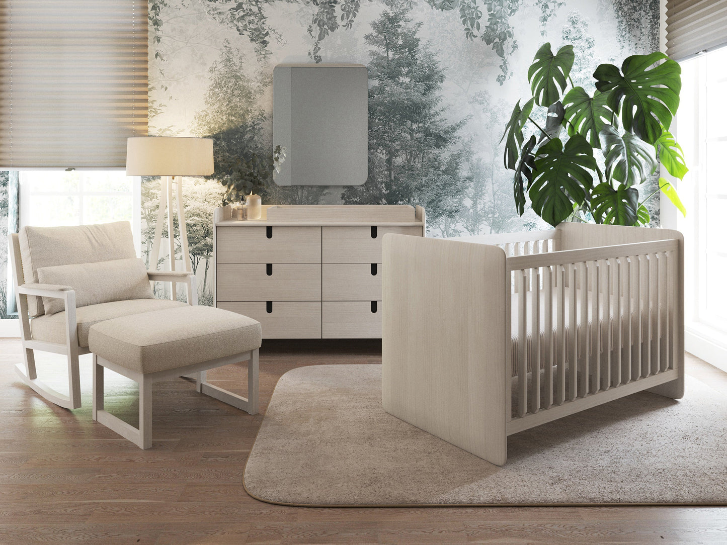 Moonlit Organic Collection Rocker and Ottoman