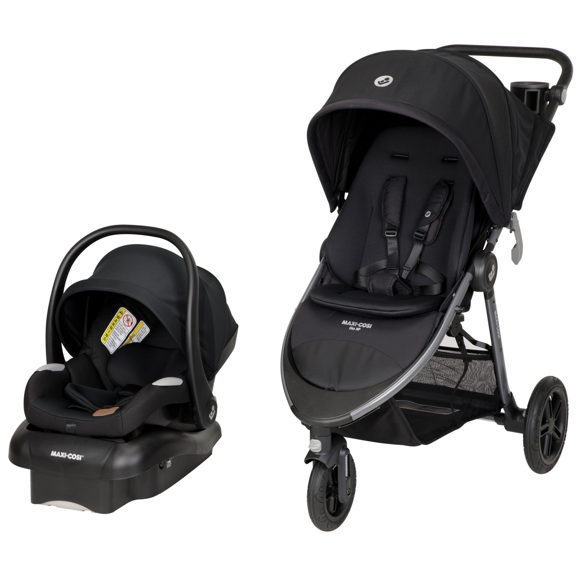 prams maxi cosi Maxi-Cosi Gia XP Luxe 3-Wheel Travel System Midnight Black