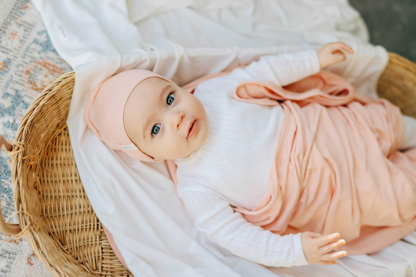 Ely's & Co. Modal Swaddle Blanket and Beanie Hat Gift Set