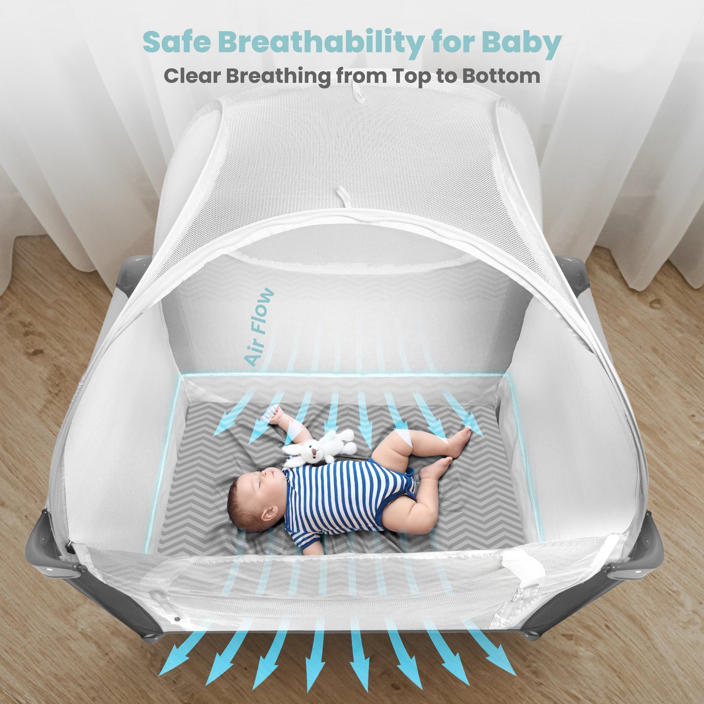 Pro Baby Safety Premium Mesh Mini Crib Tent