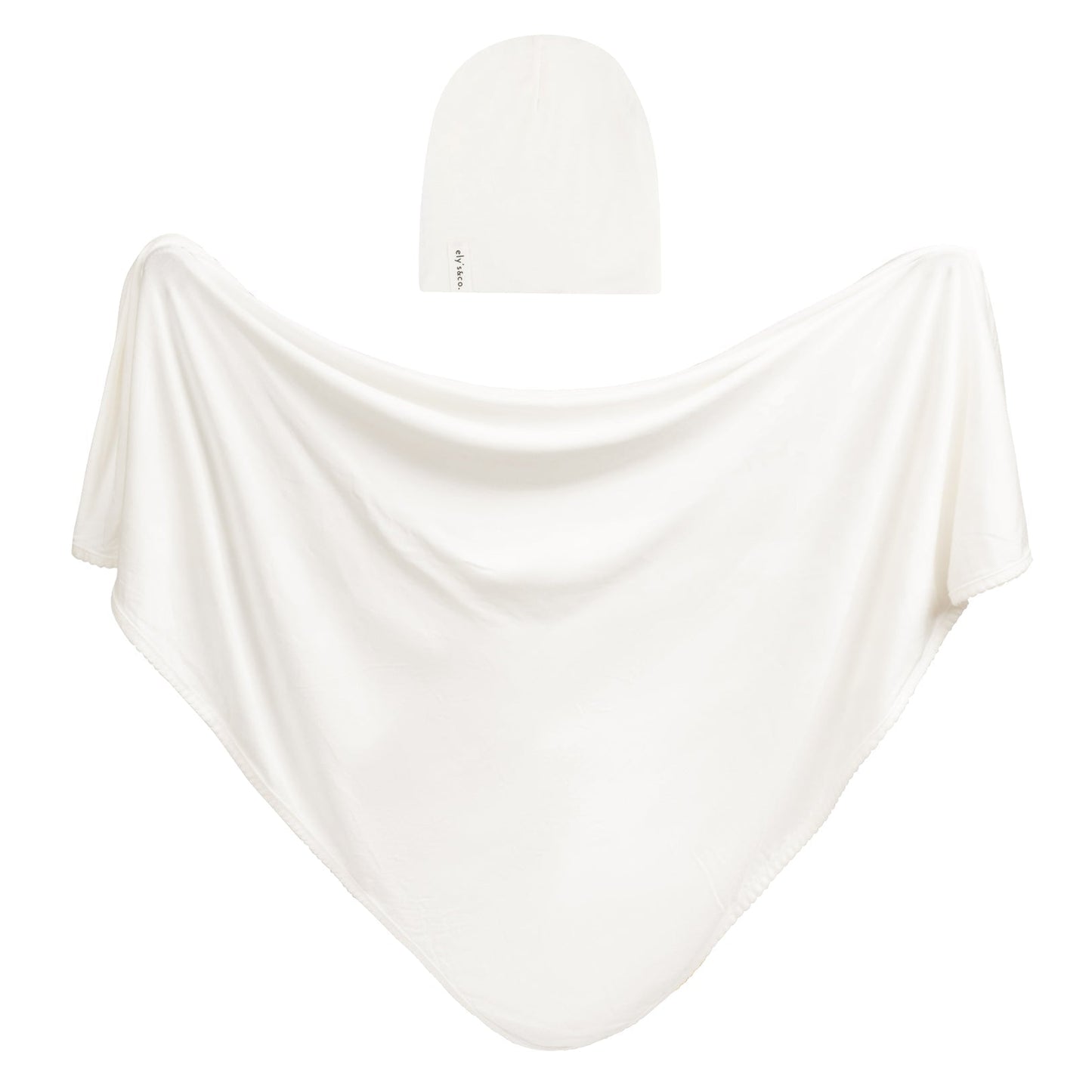 Ely's & Co. Modal Swaddle Blanket and Beanie Hat Gift Set