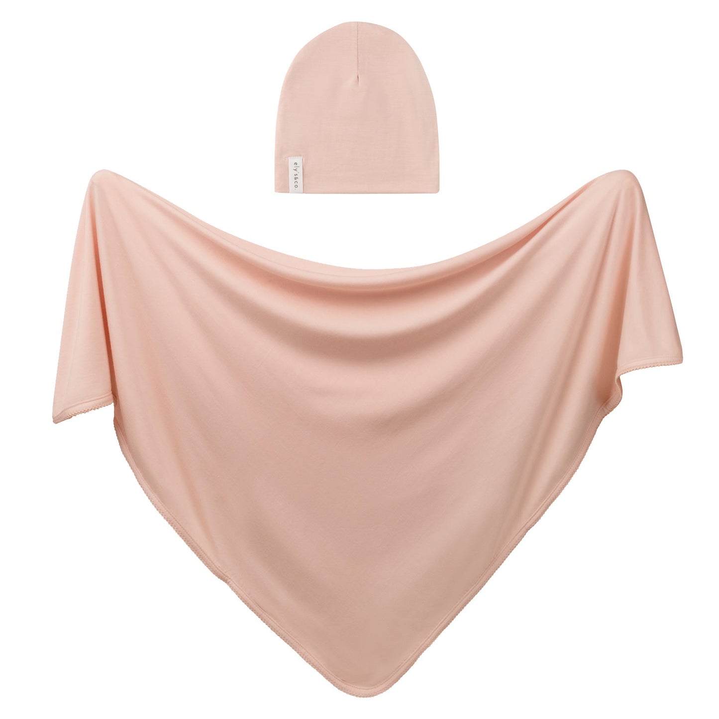 Ely's & Co. Modal Swaddle Blanket and Beanie Hat Gift Set