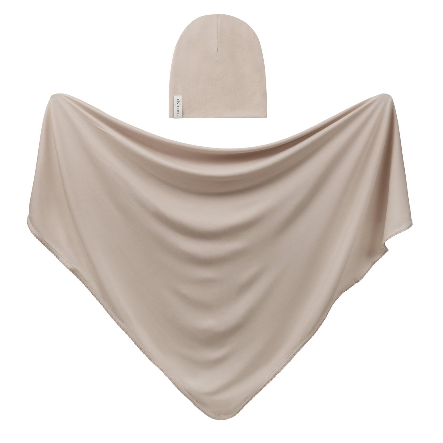 Ely's & Co. Modal Swaddle Blanket and Beanie Hat Gift Set