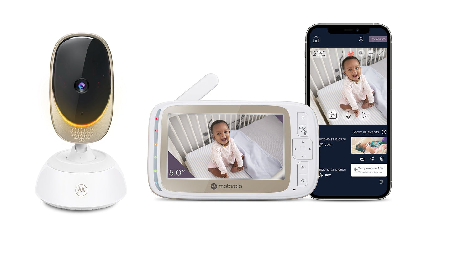 Motorola Nursery VM85 Connect 5.0” Wi-Fi Video Baby Monitor with Mood Light