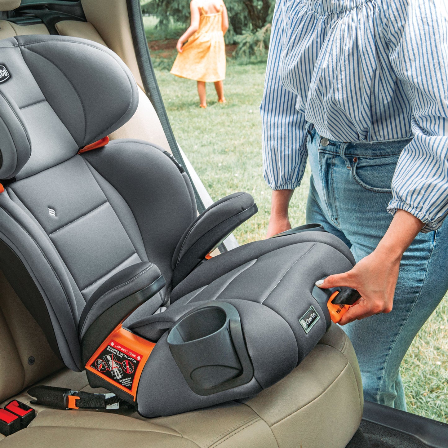 Chicco KidFit ClearTex Plus 2-in-1 Belt Positioning Booster Car Seat