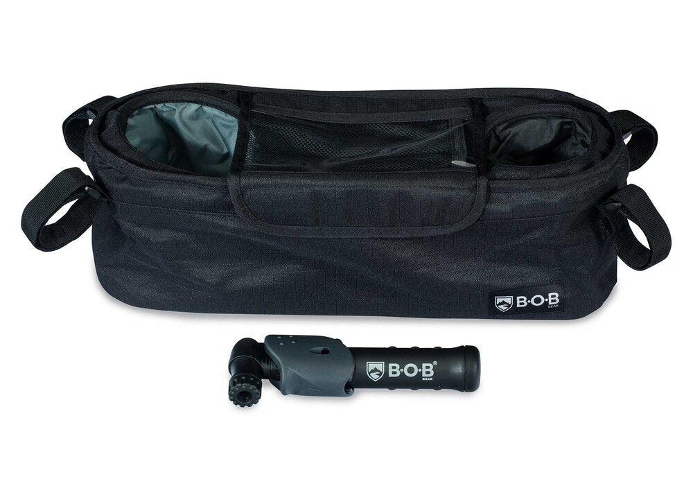 BOB Deluxe Handlebar Console with Tire Pump for Single Jogging Strollers