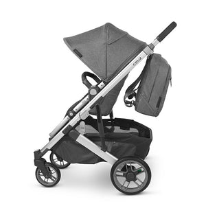 Carry the UPPAbaby changing backpack through its leather handlebar. Sold by Mega babies.