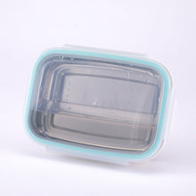 Load image into Gallery viewer, Innobaby Keepin&#39; Fresh Stainless Divided Snack Or Lunch Box With Lid - 19oz.
