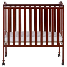 Load image into Gallery viewer, Dream On Me 2 in 1 Lightweight Folding Portable Crib - Cherry - Portable Folding Crib
