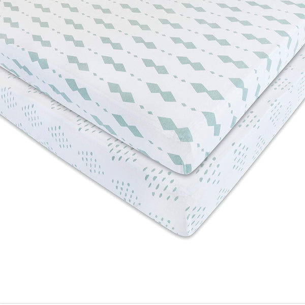 Ely's & Co. Cotton Crib Sheet - 2 Pack