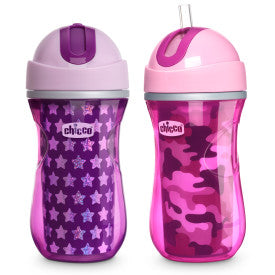 Chicco Insulated Flip-Top Straw Cup 9oz, 12m+ (2pk)