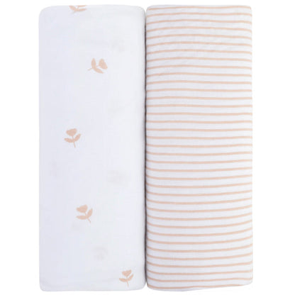 Ely's & Co. Cotton Crib Sheet - 2 Pack