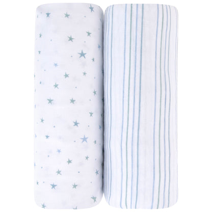 Ely's & Co. Cotton Crib Sheet - 2 Pack