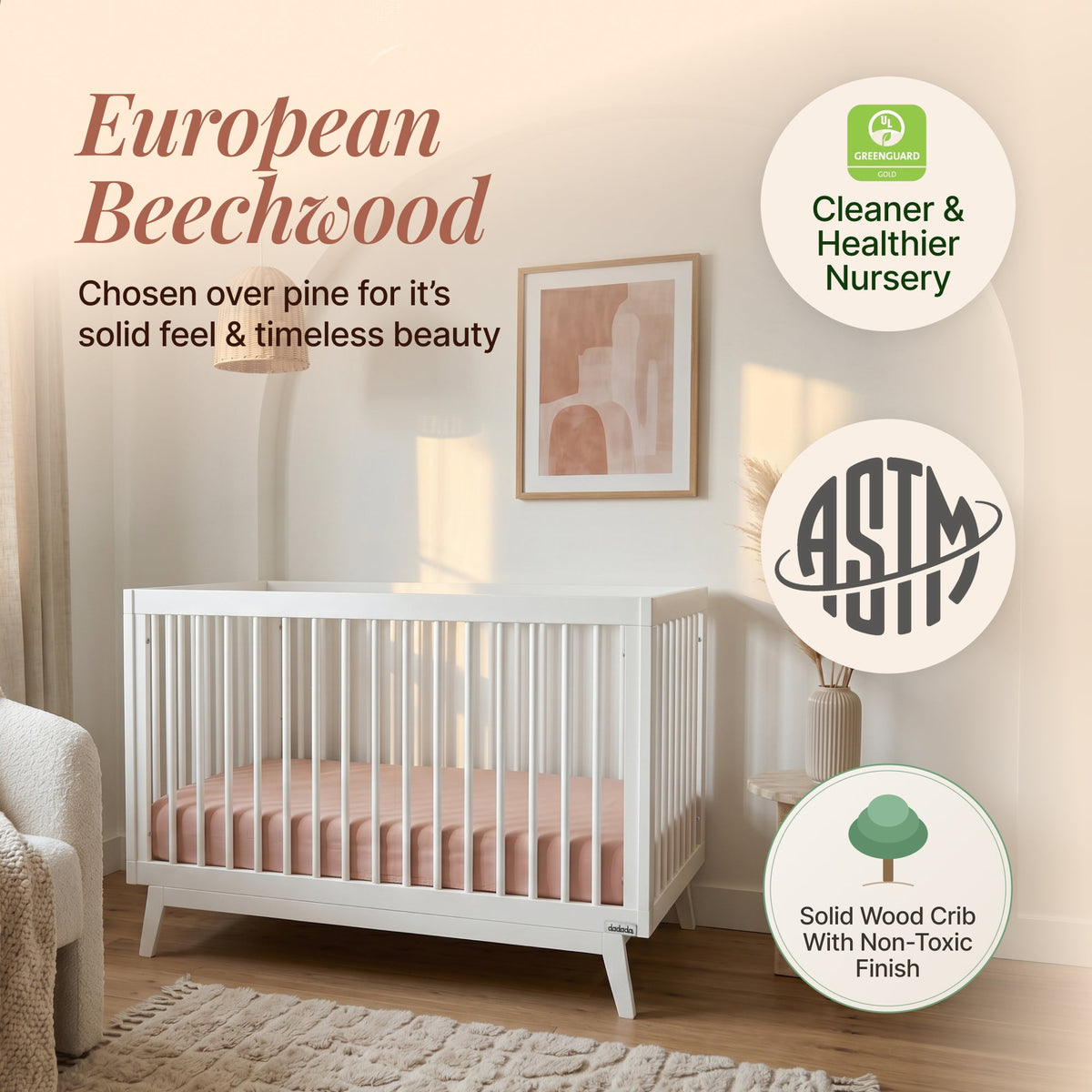 dadada Soho 3-in-1 Convertible Crib