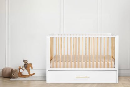 HushCrib Classic 4-in1 Convertible Crib With Trundle