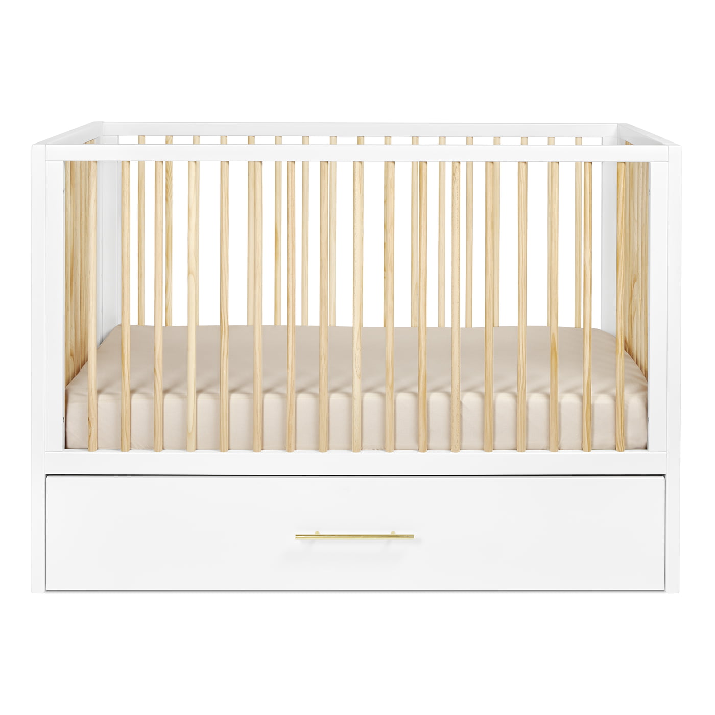 HushCrib Classic 4-in1 Convertible Crib With Trundle