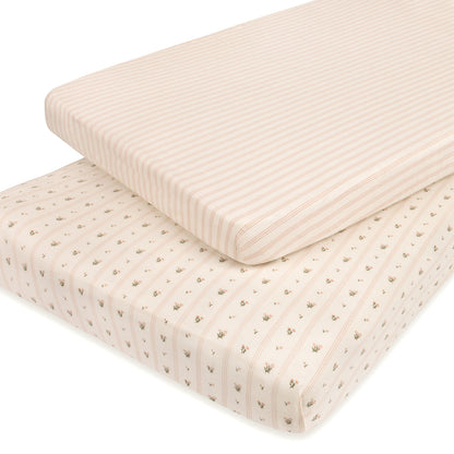 Ely's & Co. Cotton Pack N Play/ Porta Crib Sheet - 2 Pack