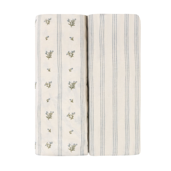 Ely's & Co. Cotton Pack N Play/ Porta Crib Sheet - 2 Pack