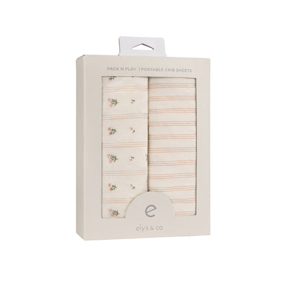 Ely's & Co. Cotton Pack N Play/ Porta Crib Sheet - 2 Pack