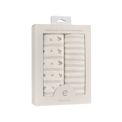 Ely's & Co. Cotton Pack N Play/ Porta Crib Sheet - 2 Pack