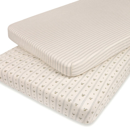 Ely's & Co. Cotton Pack N Play/ Porta Crib Sheet - 2 Pack
