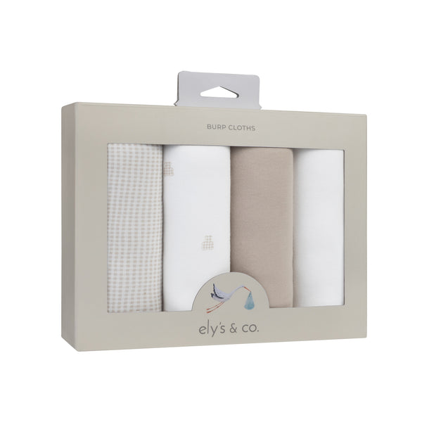Ely's & Co. Jersey Absorbent Burp Cloths - 4 Pack