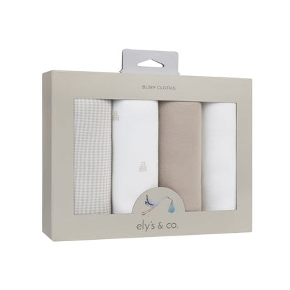 Ely's & Co. Jersey Absorbent Burp Cloths - 4 Pack