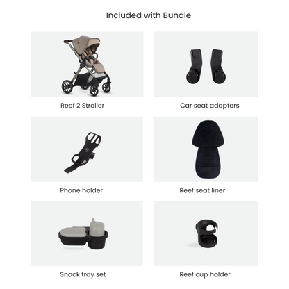 Silver Cross Reef 2 Multi-Terrain Modular Stroller and Accessory Bundle