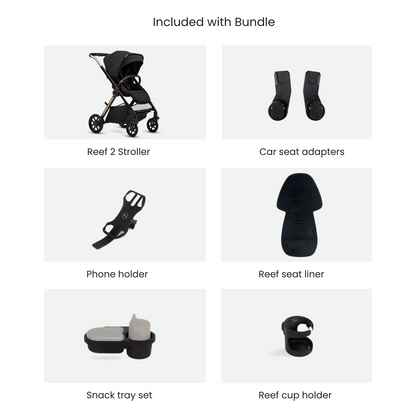 Silver Cross Reef 2 Multi-Terrain Modular Stroller and Accessory Bundle