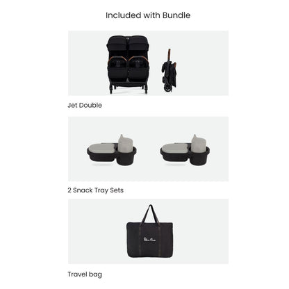 Silver Cross Jet Double Stroller And Accessory Bundle