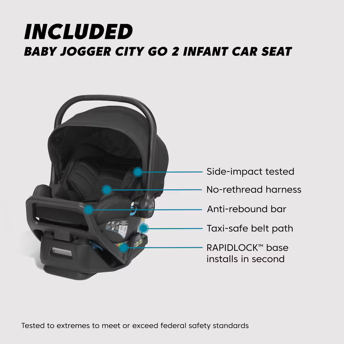 Baby Jogger City Select 2 Travel System + Infant Essentials Bundle | Eco Collection
