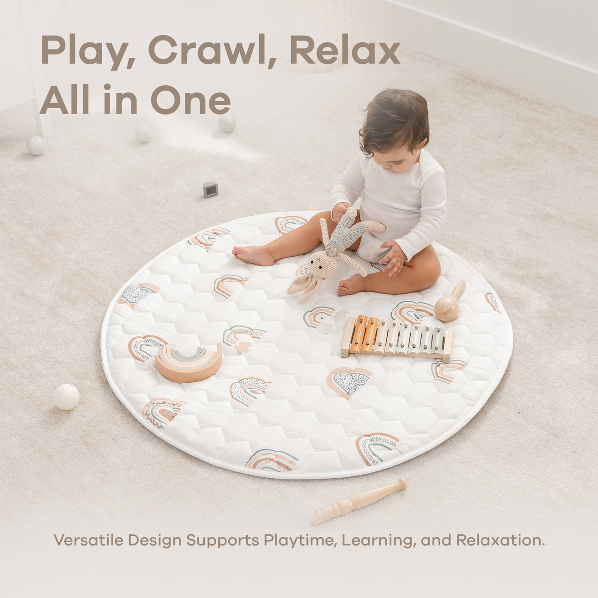 Comfy Cubs Play Mat with Non-Slip Bottom