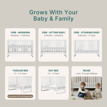 dadada Austin 3-in-1 Convertible Crib
