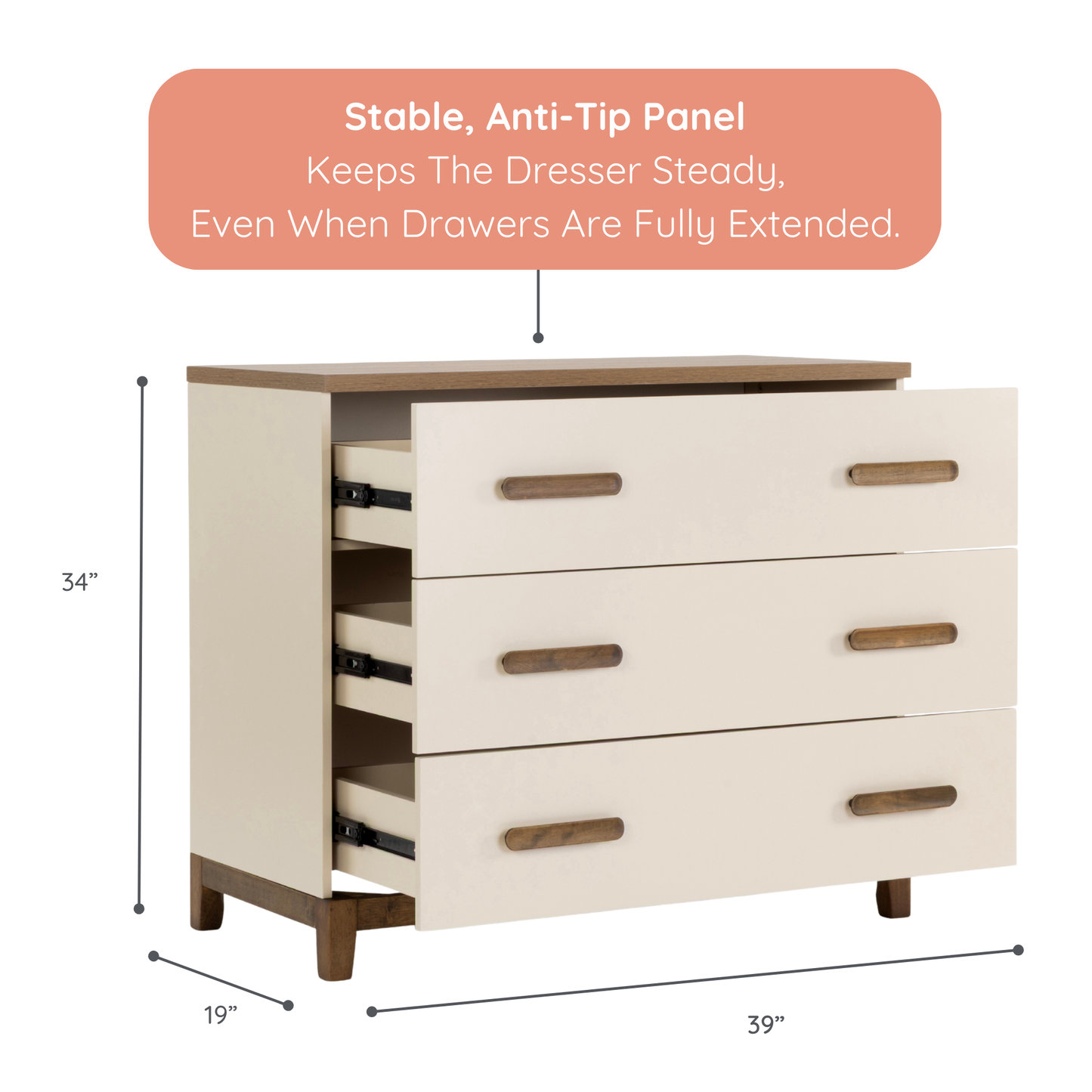 dadada LaLa Little 3-Drawer Dresser