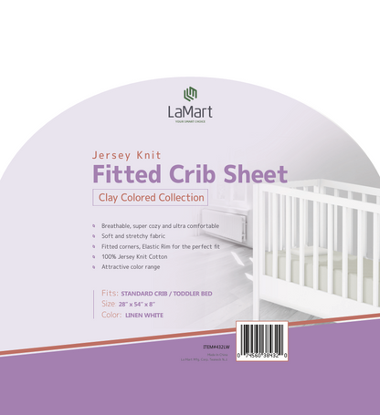 LaMart Fitted Cotton Standard Crib Sheet